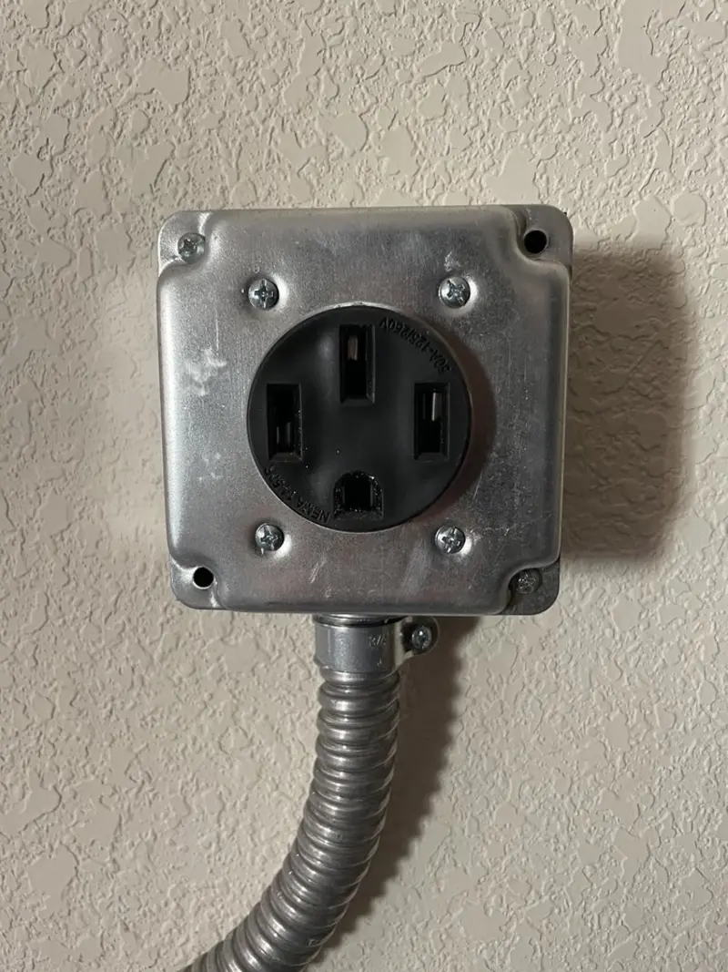 NEMA 14-50 outlet installed for Electrical Panel Upgrade in Savannah